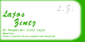 lajos zintz business card